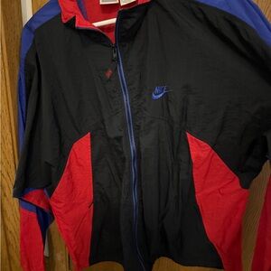Nike Men's Black, Red, and Blue Lightweight Jacket